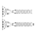 Miniatyrbild 4 av 4: Rhinestone Kristallarmband Apple Watch 45mm Series 9 Silver