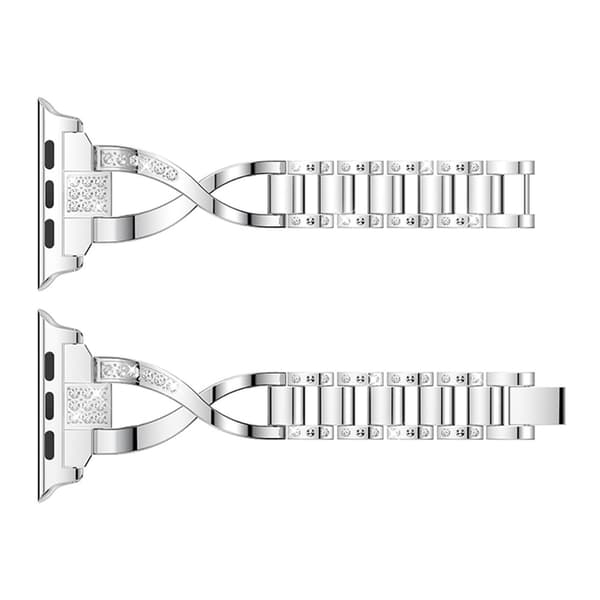 Rhinestone Kristallarmband Apple Watch 45mm Series 9 Silver