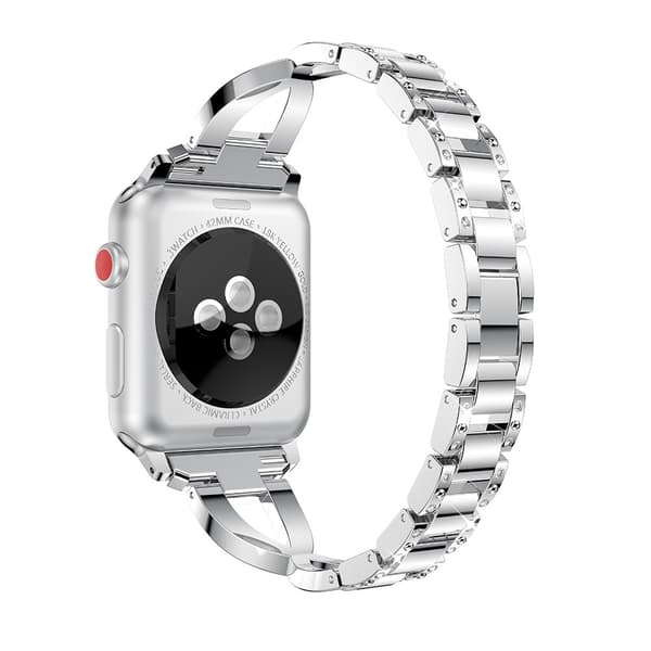 Rhinestone Kristallarmband Apple Watch 45mm Series 9 Silver