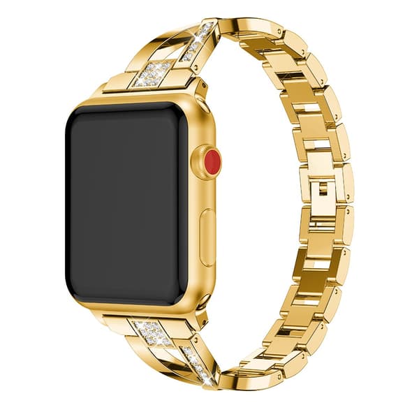 Rhinestone Kristallarmband Apple Watch Ultra 2 49mm Guld