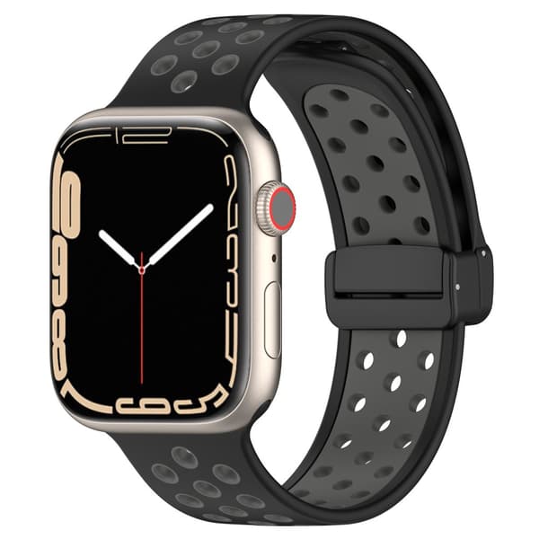 Silikonarmband Sport Apple Watch Ultra 2 49mm Svart/Grå