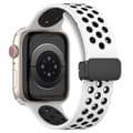 Miniatyrbild 2 av 6: Silikonarmband Sport Apple Watch 38/40/41 mm Vit/Svart