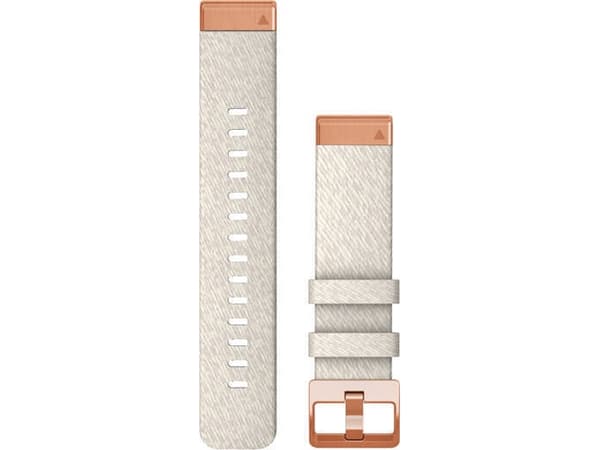 Garmin QuickFit 20 - melee sykkel nylon armbånd, krem/rose gull