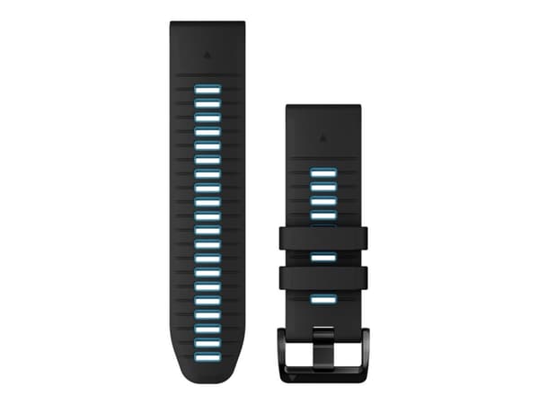 Garmin QuickFit 26 - Klokkestropp for sportsur - silikon - svart/sirrusblå