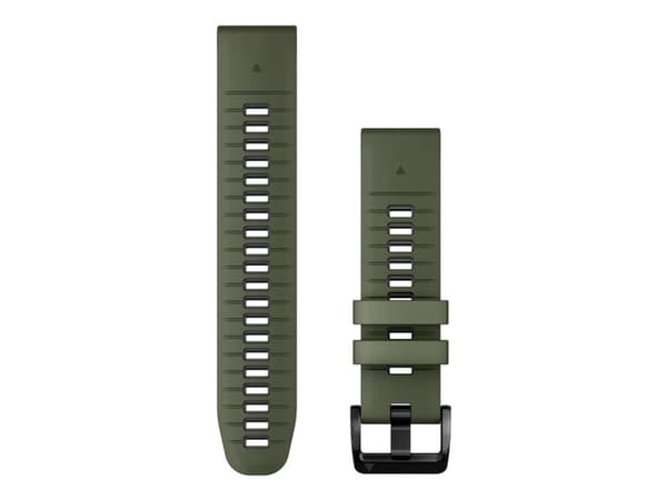 Garmin QuickFit 22 - Klokkestropp for sportsur - silikon - mose, grafitt - for Approach S60, S62; D2; fenix 5S, 6, 6X; Forerunner 745, 945, 955, 965;