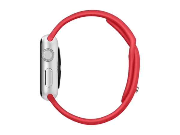 Apple 38mm Sport Band - KlocKräm för smart klocka - röd - för Watch Hermès Series 7, Hermès Series 9, Nike Series 7, Series 10, Series 8, Series 9