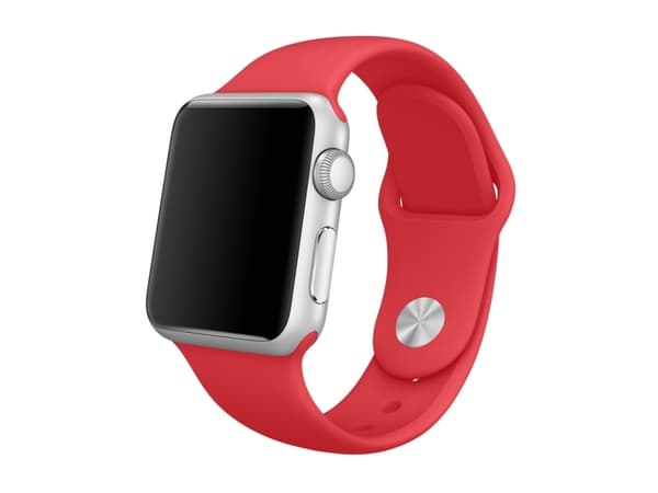 Apple 38mm Sport Band - KlocKräm för smart klocka - röd - för Watch Hermès Series 7, Hermès Series 9, Nike Series 7, Series 10, Series 8, Series 9