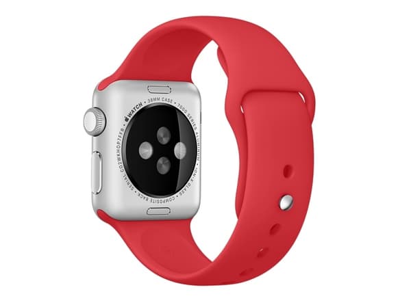 Apple 38mm Sport Band - KlocKräm för smart klocka - röd - för Watch Hermès Series 7, Hermès Series 9, Nike Series 7, Series 10, Series 8, Series 9