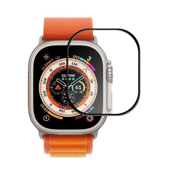 Skärmskydd Apple Watch Ultra 49mm - Härdat Glas Svart