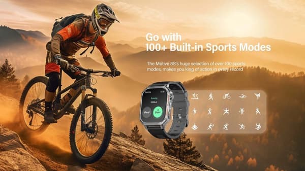 Riversong Smartklocka Motive 8s Bluetooth-Samtal Space Gray