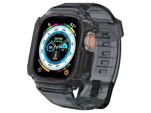 Spigen Rugged Armor Pro, Rem, Smartwatch, Grå, Apple, Apple Watch Ultra (49mm), Termoplastisk polyuretan (TPU)