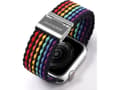 Miniatyrbilde 4 av 5: Dux Ducis Dux Ducis Strap (Mixture II Version) pasek Apple Watch SE, 8, 7, 6, 5, 4, 3, 2, 1 (41, 40, 38 mm) pleciona opaska bransoleta dark stripes