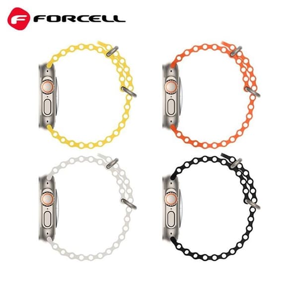 Forcell Apple Watch (38/40/41mm) Armband F-Design - Gul