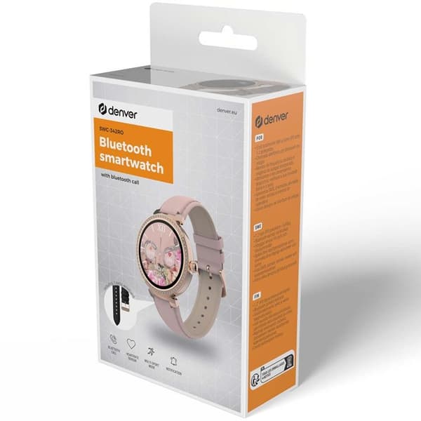 Denver SmartWatch Bluetooth - Ljusrosa