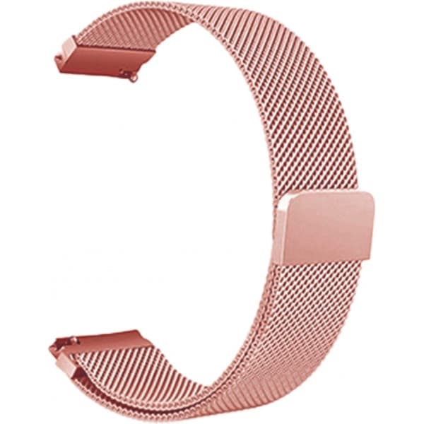 Wave stålfladet armbånd 22mm, smart- og sportsur, rosaguld