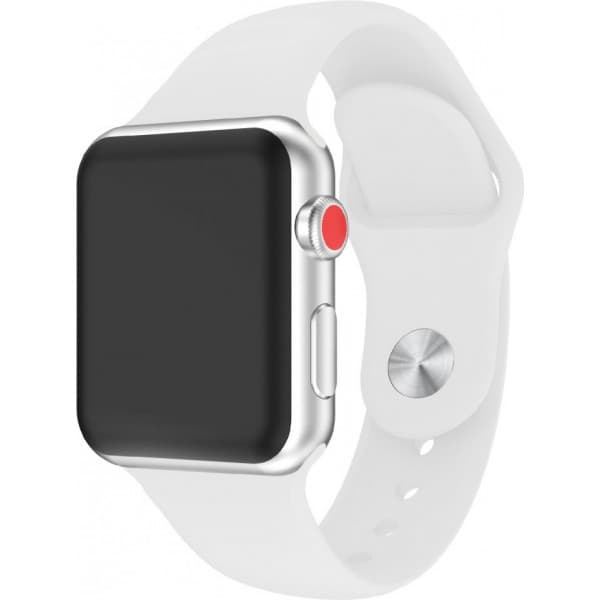 Wave silikonerem, Apple Watch 38 mm / 40 mm / 41 mm, hvid