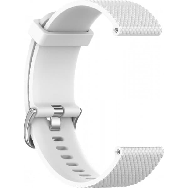 Bølge silikonearmbånd 20mm, til smart- og sportsure, hvid