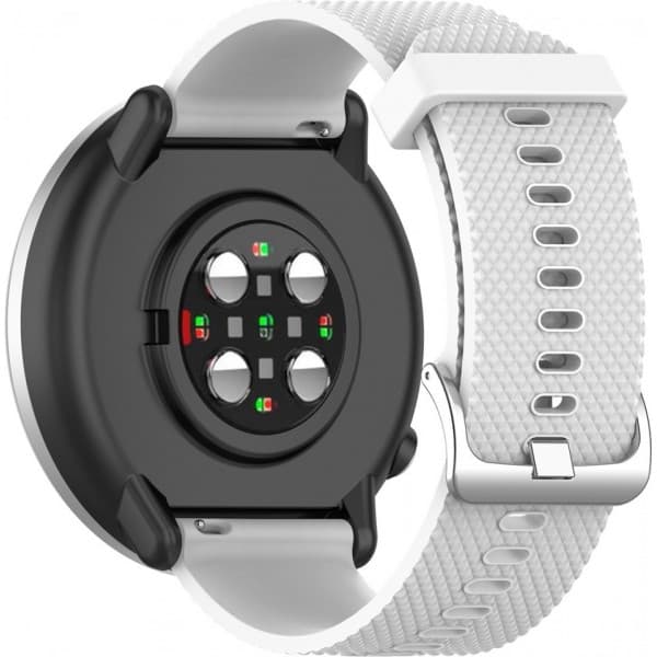 Bølge silikonearmbånd 20mm, til smart- og sportsure, hvid
