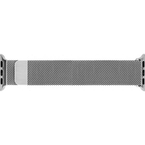 Bølget rustfrit stål flettet armbånd, Apple Watch 42 mm / 44 mm / 45 mm, sølv