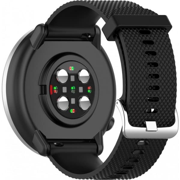 Bølge silikonearmbånd 20 mm, til smart- og sportsure, sort