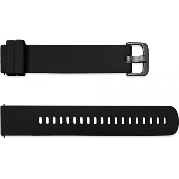 Bølge silikonearmbånd 20 mm, til smart- og sportsure, sort