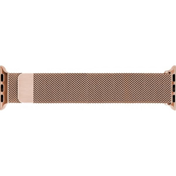 Wave teräspunottu ranneke, Apple Watch 38 mm / 40 mm / 41 mm, ruusukulta