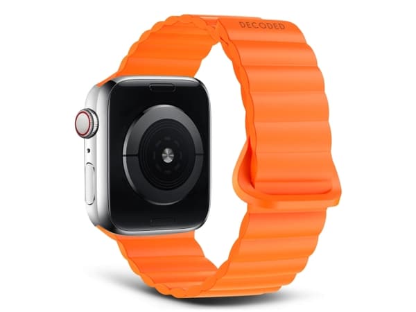 Decoded D24AWS45TSL4SAH, Klokkereim, Apple, Apple Watch 44mm / 45mm / 46mm / 49mm, Silikon, Oransje
