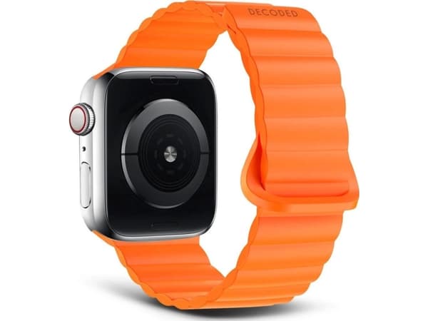 Decoded D24AWS41TSL4SAH, Klokkereim, Apple, Apple Watch 38/40/41/42mm, Silikon, Oransje