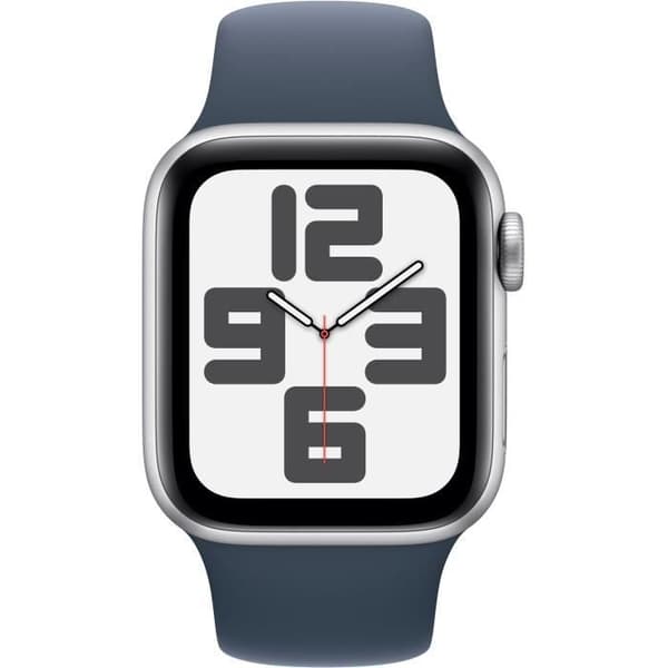Apple Watch SE GPS - 40 mm - Silver aluminiumfodral - Storm Blue Sport Band - S/M