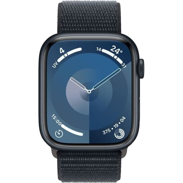 Apple Watch Series 9 GPS - 45 mm - Midnight Aluminium Case - Midnight Sports Loop Strap