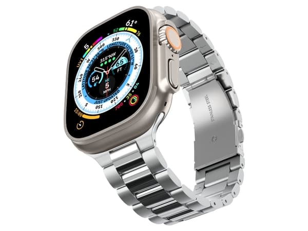Spigen AMP06356, Band, Smartwatch, Silver, Apple, Apple Watch Ultra 1 / 2 (49mm) Apple Watch Series 9 / 8 / 7 (45mm) Apple Watch Series SE 2 / SE /..