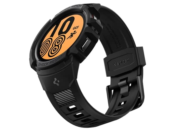 Spigen Rugged Armor Pro, Box, SmartWatch, Svart, Samsung, Galaxy Watch 5/4 (44mm), Termoplastisk polyuretan (TPU)