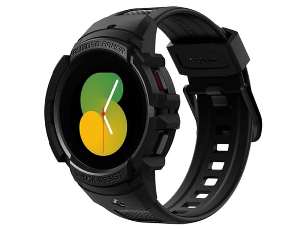 Spigen Rugged Armor Pro, Box, SmartWatch, Svart, Samsung, Galaxy Watch 5/4 (44mm), Termoplastisk polyuretan (TPU)
