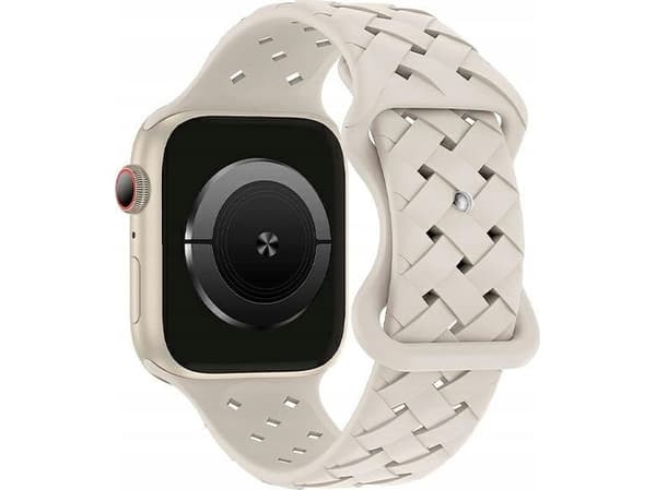 Beline Beline pasek Apple Watch Silicone Woven 38/40/41mm beżowy /starlight box