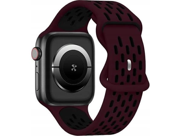 Beline Beline pasek Apple Watch New Sport Silicone 38/40/41mm bordowo-czarny wine red/black box