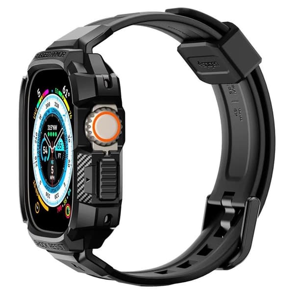 Spigen Apple Watch Ultra (49mm) Armband Rugged Armor Pro - Svart