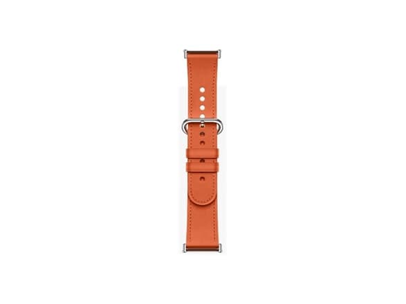 Xiaomi - KlocKräm för smart klocka - läder - 135 - 205 mm - korallorange - för Xiaomi Smart Band 8 Pro; Xiaomi Redmi Watch 4