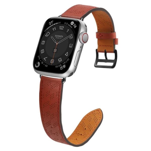 Apple Watch Ultra/SE/8/7/6/5/4 (49/45/44mm) Armband - Rödbrun