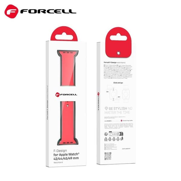 Forcell Apple Watch 6/7/8/SE/Ultra (42/44/45/49mm) Band - Röd