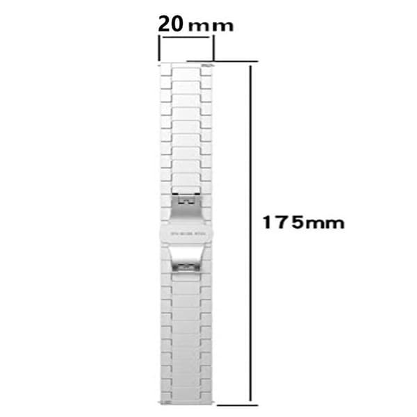 Universal Armband Stainless Steel (22 mm) - Silver