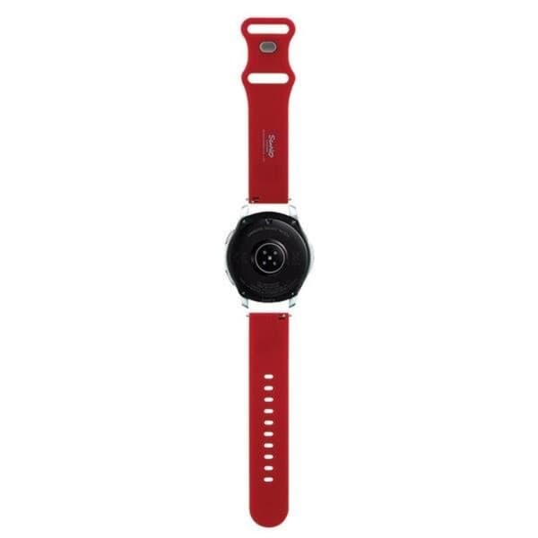 Hello Kitty Galaxy Watch (20mm) Armband Kitty Head Silikon - Röd