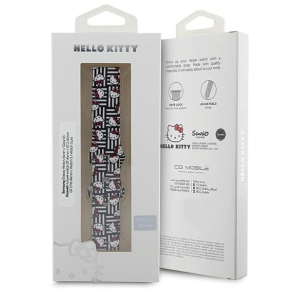 Hello Kitty Galaxy Watch 6 Classic (43mm) Band Heads & Stripes
