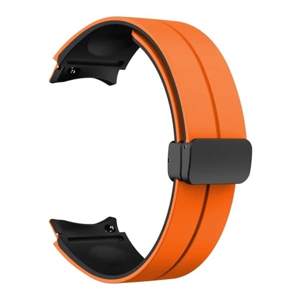 Galaxy Watch 6/6 Classic (44/40/47/43mm) Armband - Orange/Svart