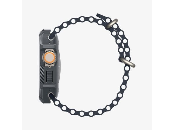 Spigen Rugged Armor, Etui, Smartklokke, Grå, Apple, Watch Ultra (49mm) Watch Ultra 2 (49mm), Termoplastisk polyuretan (TPU)