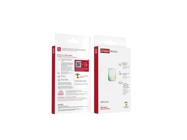 InvisibleShield Ultra ECO, Skjermbeskytter, Smartklokke, Apple, Watch Series 8/7 (45mm), Fallsikker, Støvresistent, Ripebestandig, Hengende boks