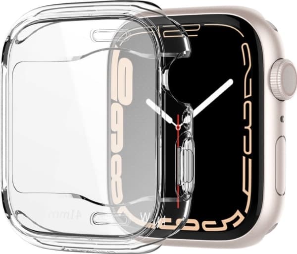 Spigen Ultra Hybrid, Box, SmartWatch, Transparent, Apple, Apple Watch Series 9 / 8 / 7 (41mm), Termoplastisk polyuretan (TPU), Polykarbonat (PC)