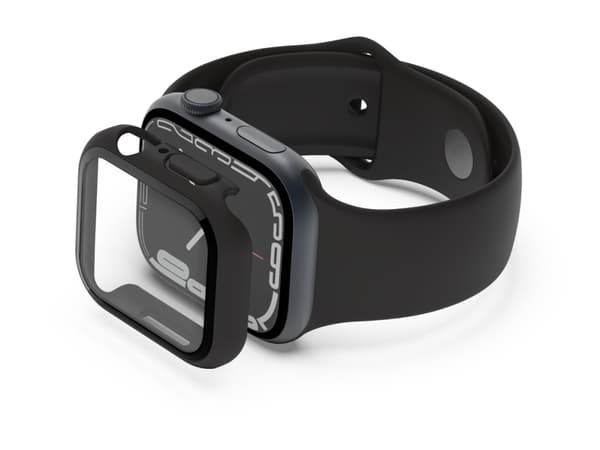 Belkin SCREENFORCE TemperedCurve - Stötsskydd för smartwatch - skärmskydd - polykarbonat, tempererat glas (9H) - svart