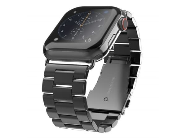 Swissten Metal Band for Apple Watch 42-44mm Black - 8595217477278, Klokkereim, Apple, Apple Watch SE, Apple Watch Series 1, Apple Watch Series 2, App