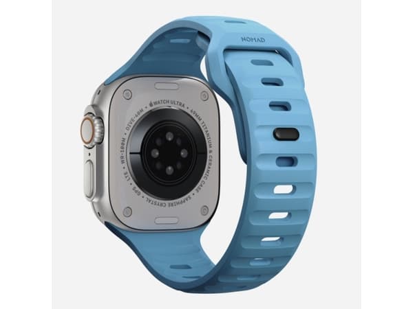 Nomad NM01008385, Klockarmband, Apple, watch, Gummi, Blå, 135 mm