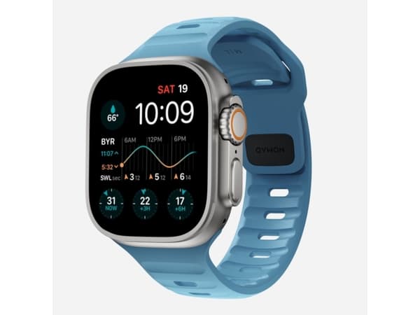 Nomad NM01008385, Klockarmband, Apple, watch, Gummi, Blå, 135 mm